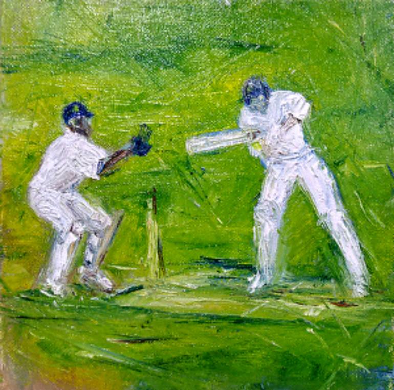 770x762 Saatchi Art Cricket Painting By Vaughn Tucker - Cricket Painting