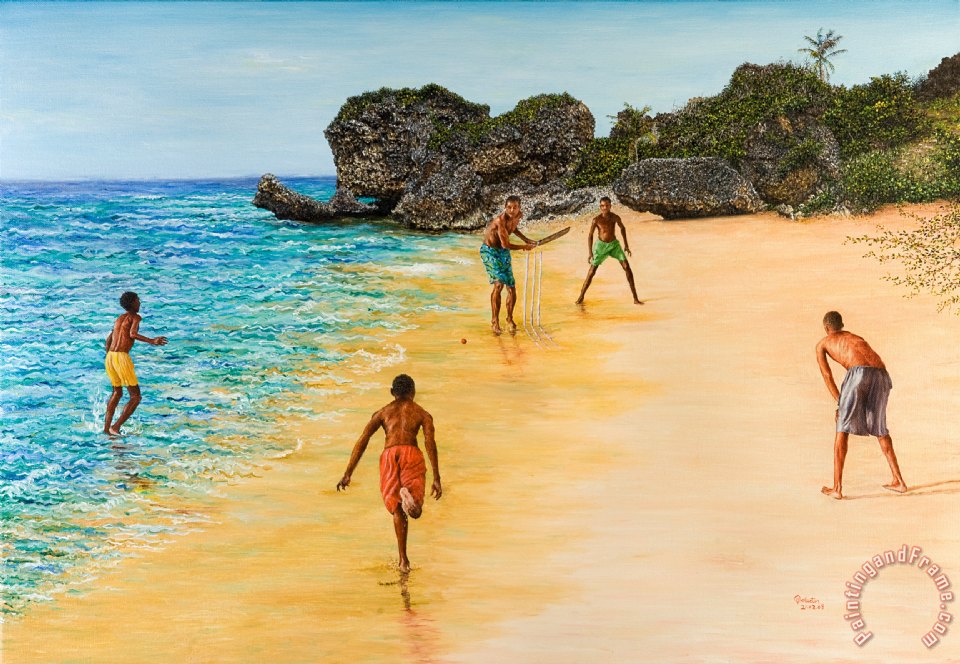 960x664 Victor Collector Beach Cricket Painting - Cricket Painting