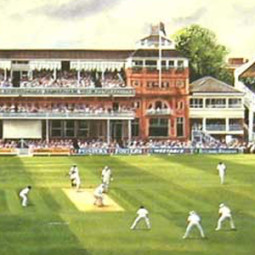 255x255 Cricket Art Paintings Prints And Posters,test And County Grounds - Cricket Painting