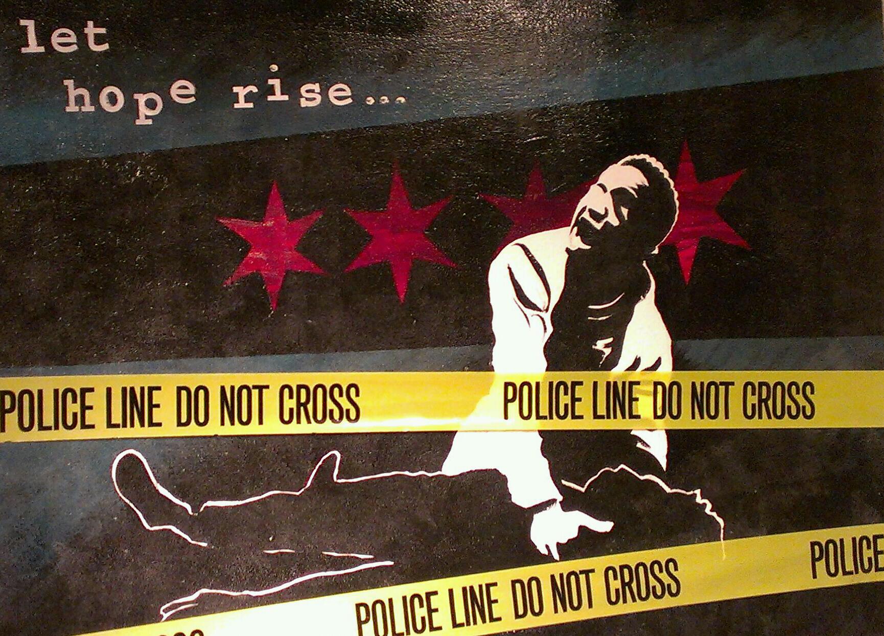 1730x1244 Let Hope Original Painting Sells - Crime Scene Painting