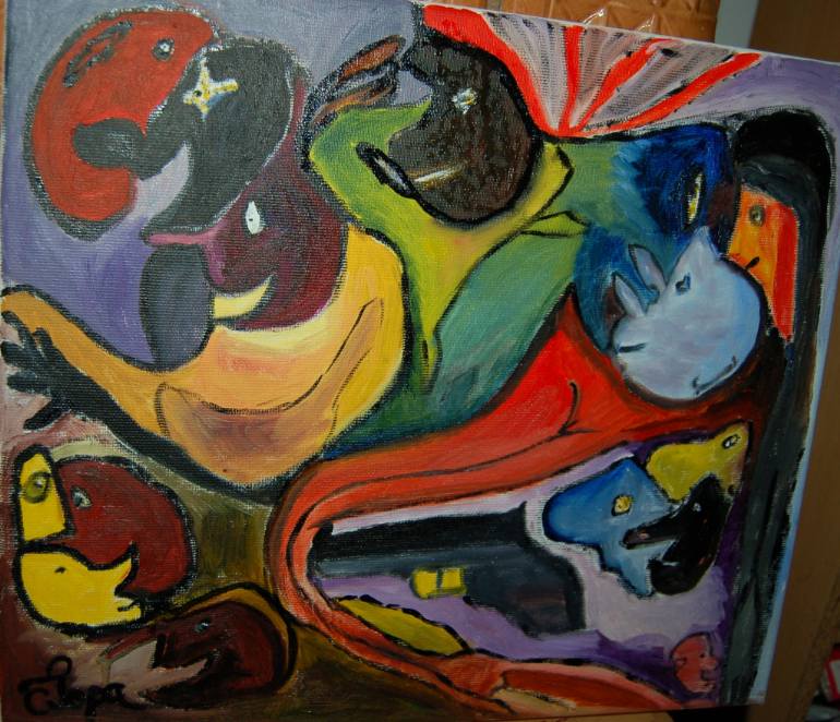 770x662 Saatchi Art Crime Scene Painting By Cristinel C Popa - Crime Scene Painting