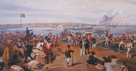576x300 The Landing - Crimean War Painting