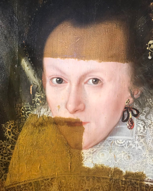 640x798 Magic! Art Restorationist Dissolves 200 Year Old Varnish - Crisp Painting