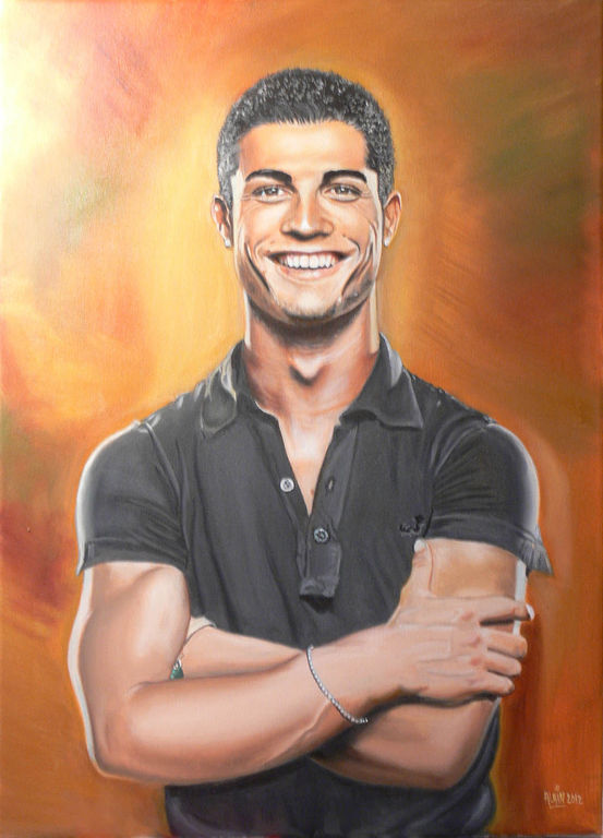 553x768 Retrato De Cristiano Ronaldo Alan Paul Isaac Tordjeman Garson - Cristiano Ronaldo Painting