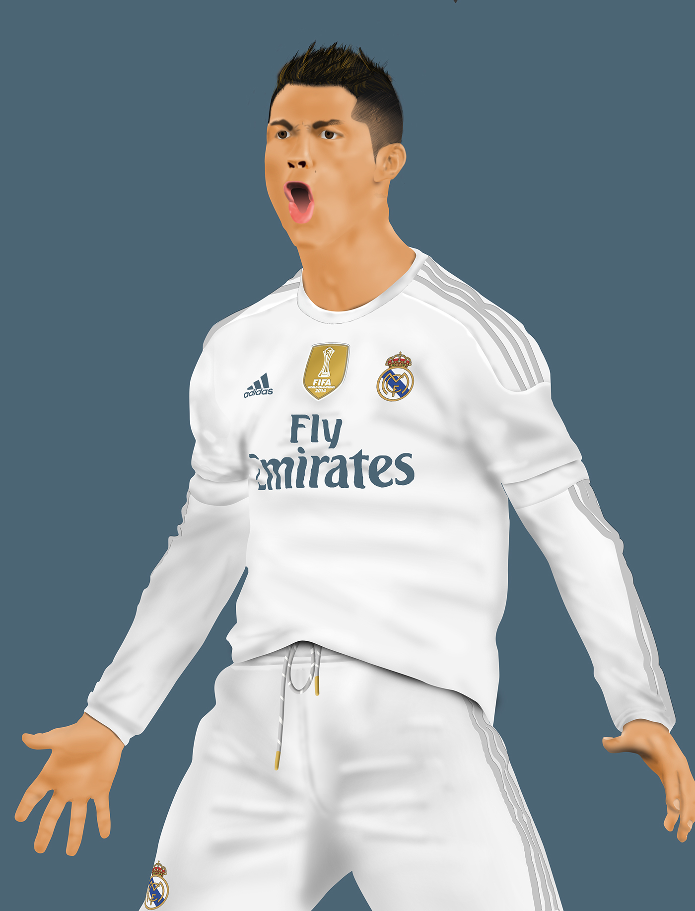 1400x1834 Cristiano Ronaldo Digital Painting On Behance - Cristiano Ronaldo Painting