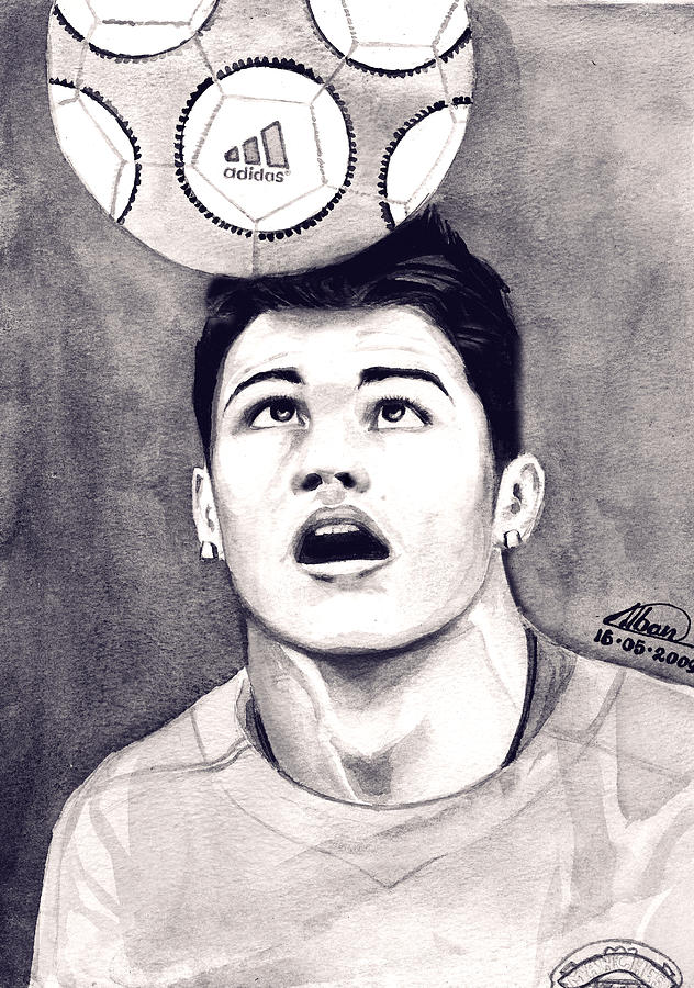 632x900 Cristiano Ronaldo Painting By Alban Dizdari - Cristiano Ronaldo Painting