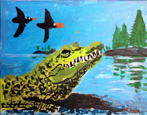 500x391 We Love Animals Art Talk - Crocodile Painting