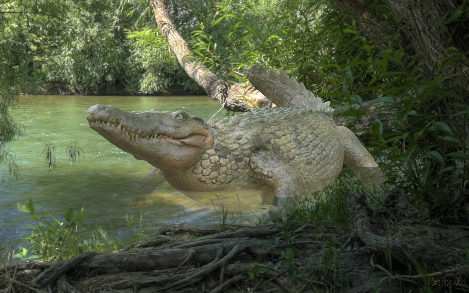 1600x1000 Crocodile 03 Fun With Zbrush - Crocodile Painting
