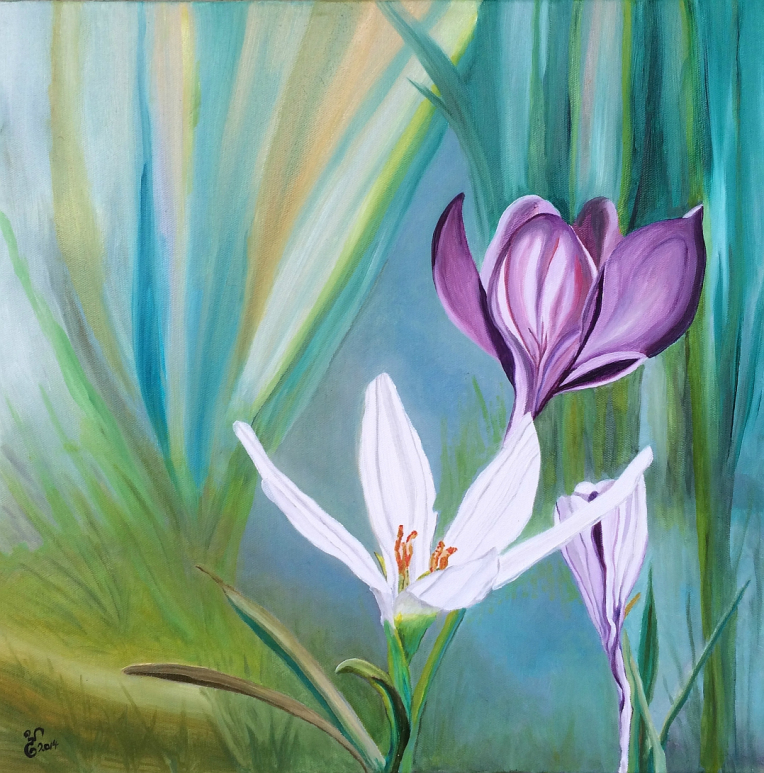 764x773 Oil Painting San Francisco Tenants Union - Crocus Painting