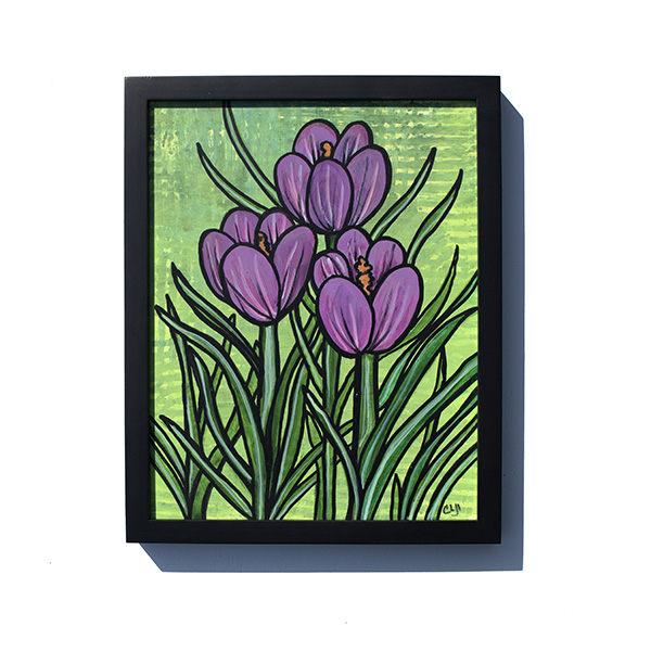 600x600 Purple Crocus Painting - Crocus Painting