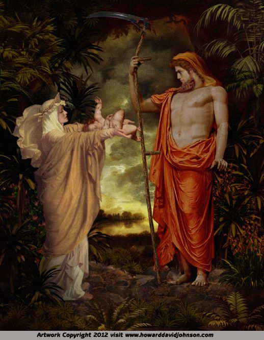 518x666 My Parents, Cronus And Rhea. Dad Did Something Bad, So, My Husband - Cronos Painting