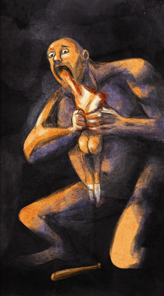 550x990 Heavy Devouring His Bebies By Chemicalalia - Cronus Painting