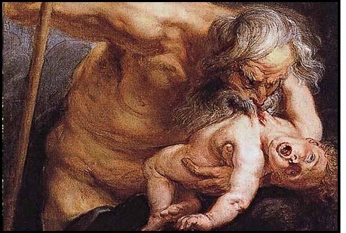 500x336 The Birth Of Zeus - Cronus Painting