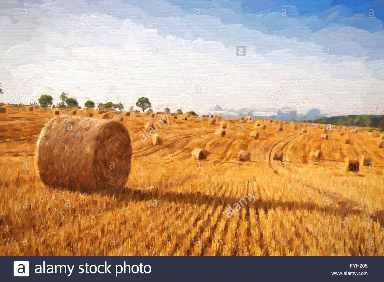 1300x956 Oil Painting Summer Landscape - Crop In Painting