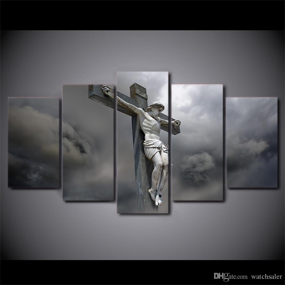 960x960 Best Hd Printed Canvas Art Jesus Statue Cross Canvas Painting Wall - Cross Canvas Painting
