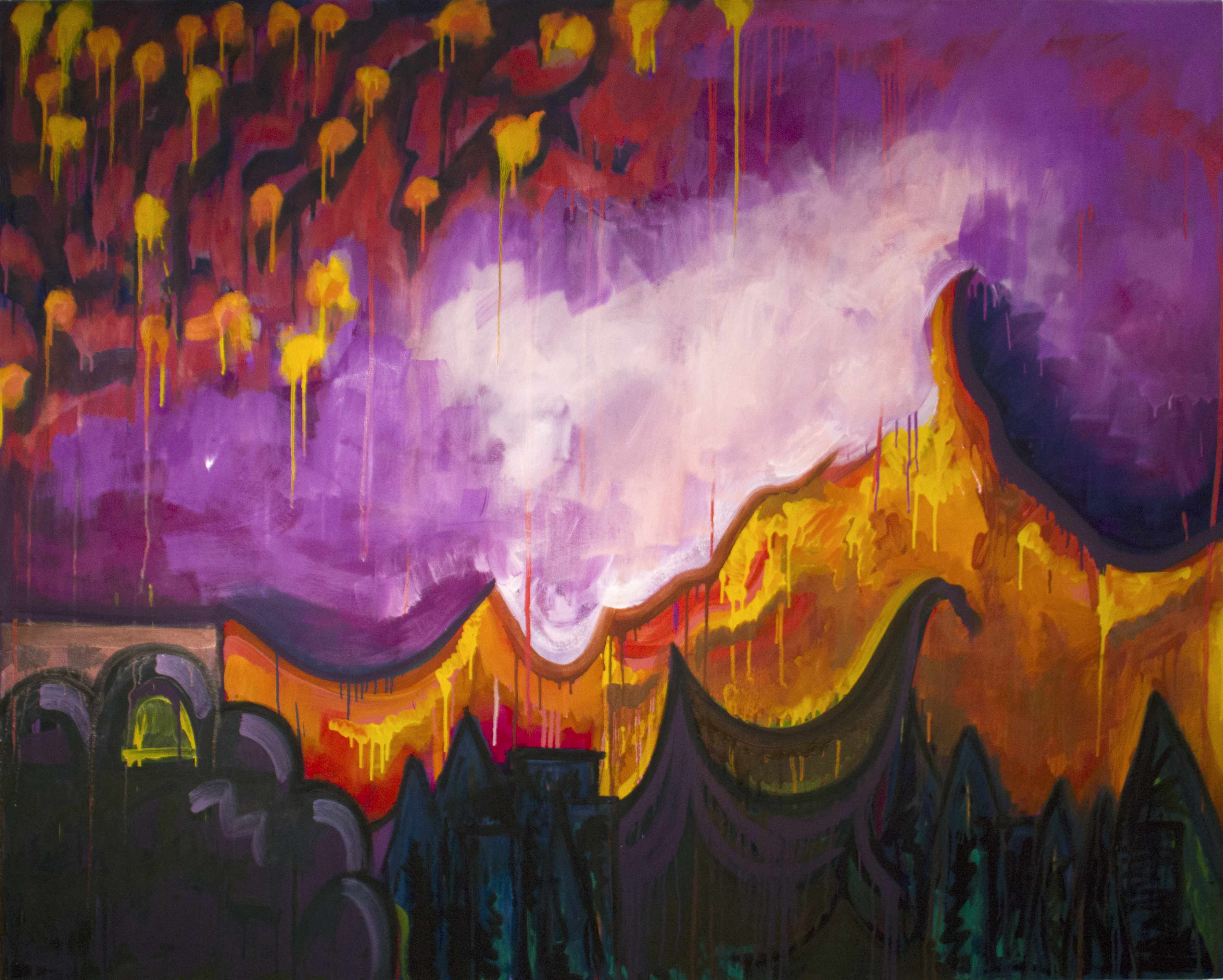 3572x2861 Cross Country Bea Campbell - Cross Country Painting