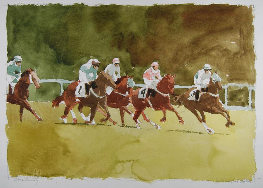 900x643 Cross Country Painting By Stephen Rutherford - Cross Country Painting