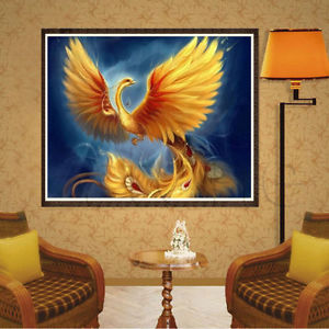300x300 Golden Phoenix Diy 5d Diamond Painting Craft Cross Stitch - Cross Painting