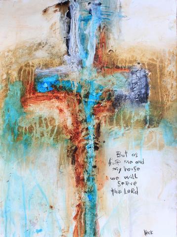 358x480 Original Scripture Amp Cross Art Paintings On Paper Michel Keck - Cross Painting