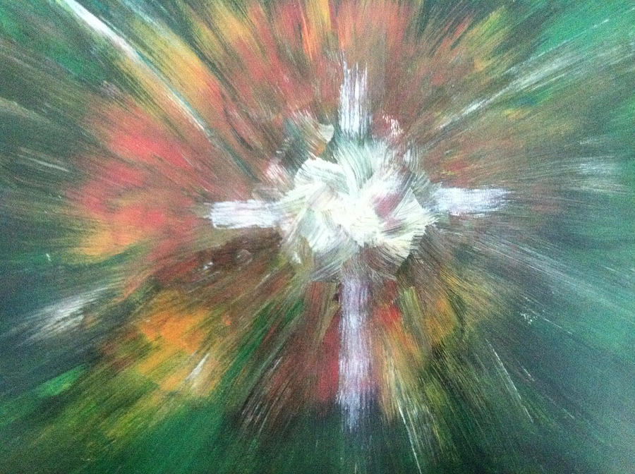 900x672 Abstract Cross Painting By Diane Burroughs - Cross Painting