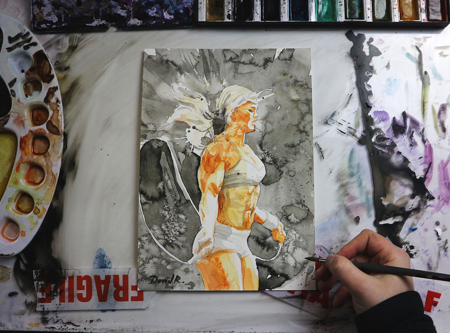 1572x1165 040 Of Just Move Brooke Ence Crossfit Athlete David Roman Art - Crossfit Painting