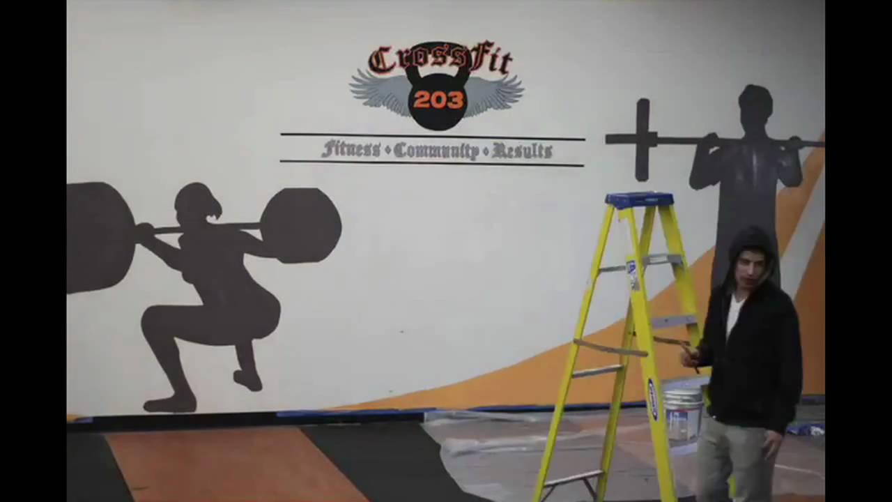1280x720 Time Lapse Of Crossfit 203 Wall Painting - Crossfit Painting