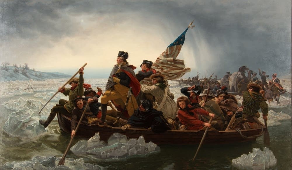 1000x582 Washington' Crosses The Mississippi, Arrives In Winona Mpr News - Crossing The Delaware Painting