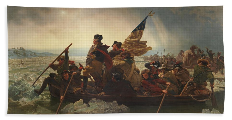 967x500 Washington Crossing The Delaware Painting Beach Towel For Sale By - Crossing The Delaware Painting
