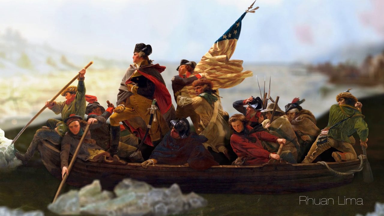 Crossing The Delaware Painting at PaintingValley.com | Explore ...