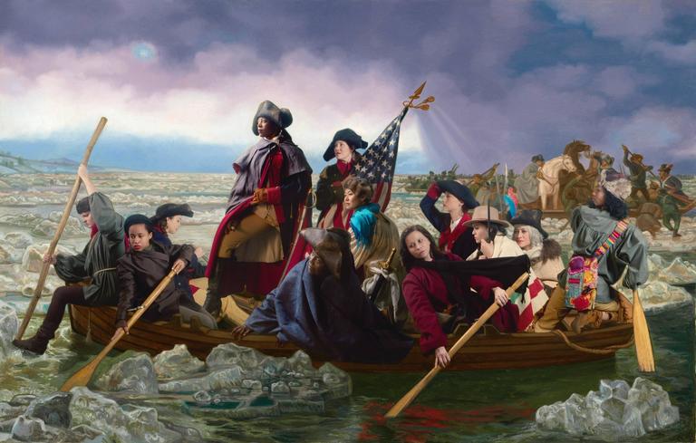 768x489 E2 - Crossing The Delaware Painting