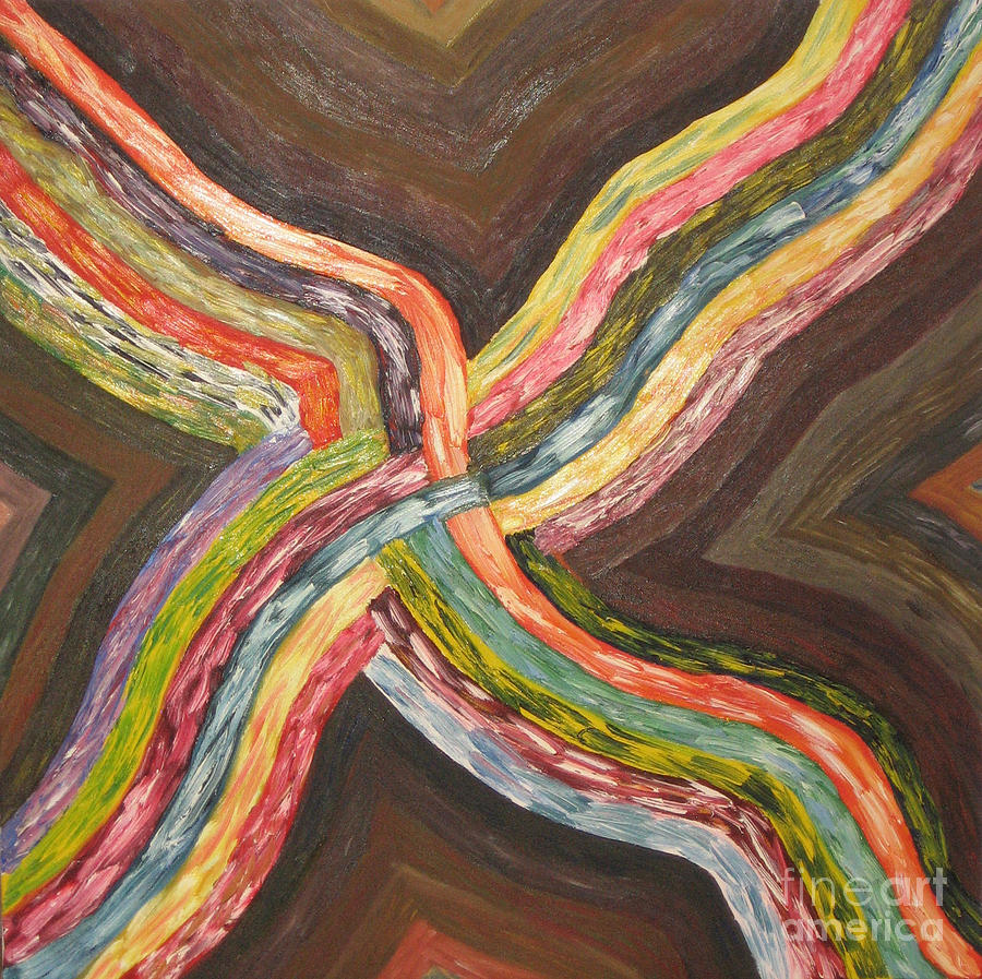 900x897 Crossroads Painting By Michael Benjamin - Crossroads Painting