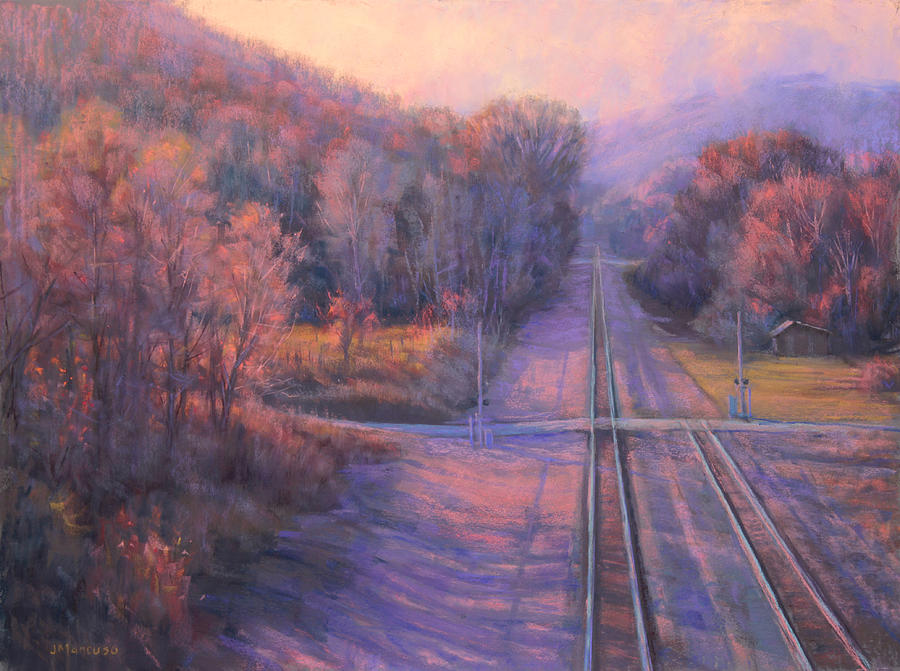 900x671 November Crossroads Painting By Joe Mancuso - Crossroads Painting