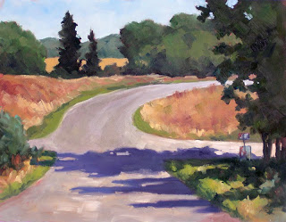 320x249 Sharon Lynn Williams' Art Blog At The Crossroads, Plein Air Oil - Crossroads Painting