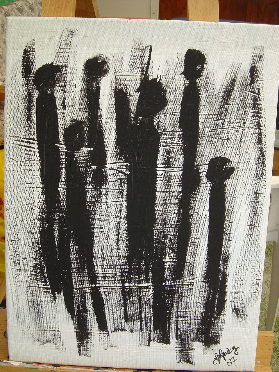 960x1280 Painting Images Shadow Crowd Hd Wallpaper And Background Photos - Crowd Painting