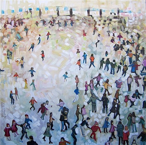 483x480 Ursula Gullow - Crowd Painting