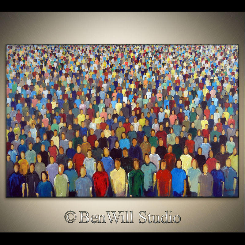 800x800 Anonymity - Crowd Painting