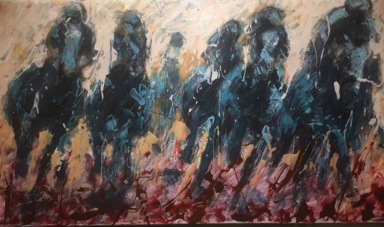 770x455 Saatchi Art Ribbon Race Painting By Studio Crowe Geoffrey Crowe - Crowe Painting