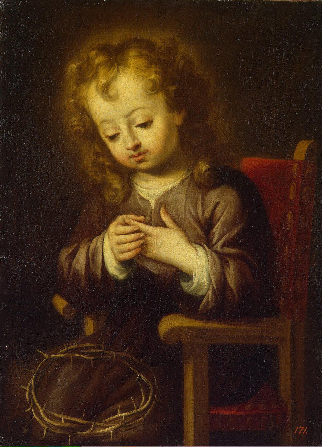 1068x1480 Infant Christ Pricked With The Crown Of Thorns Painting - Crown Of Thorns Painting