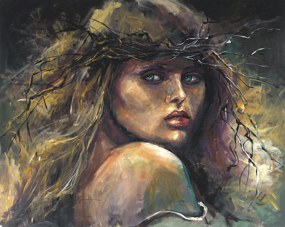 1000x795 She Wears Her Crown Of Thorns To Discover Her Jungle Spirit - Crown Of Thorns Painting