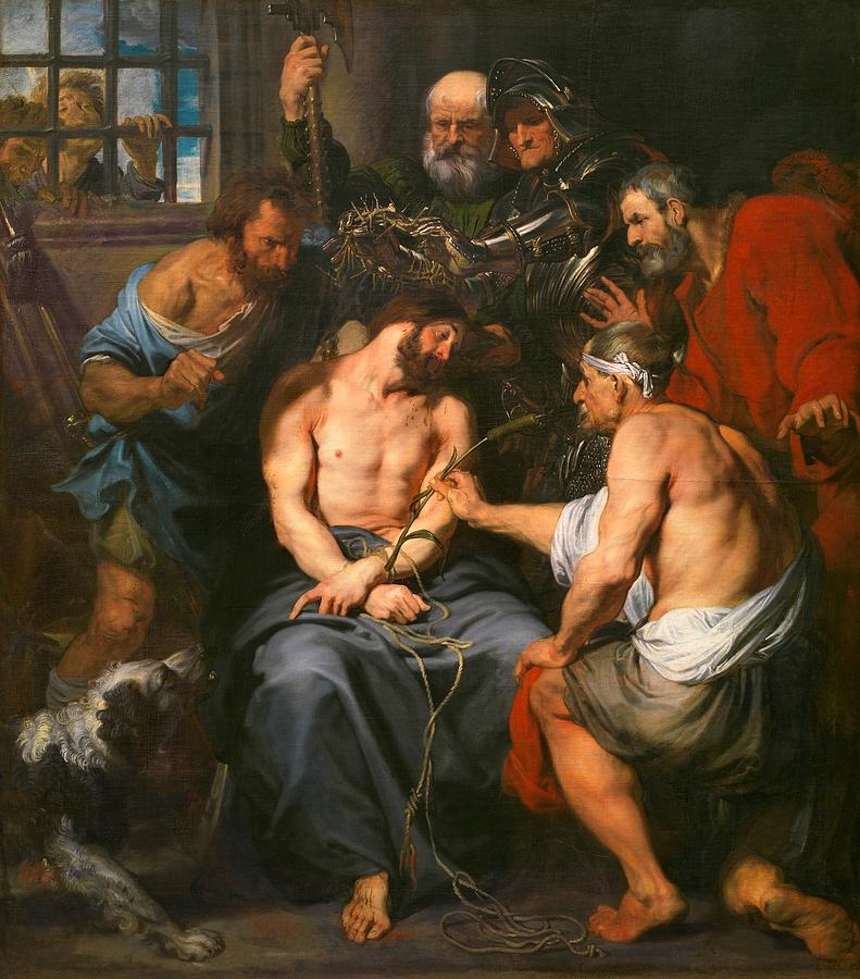 791x900 The Crown Of Thorns Painting By Anthony Van Dyck - Crown Of Thorns Painting