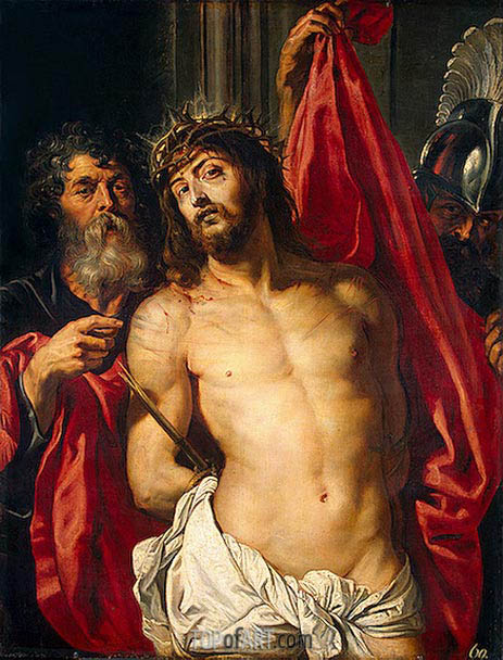 463x608 The Crown Of Thorns (Ecce Homo) Rubens Painting Reproduction - Crown Of Thorns Painting