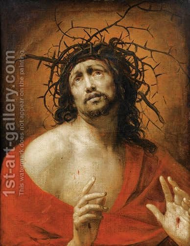 388x500 Christ With The Crown Of Thorns Ecole Francaise, Xixeme Siecle - Crown Of Thorns Painting