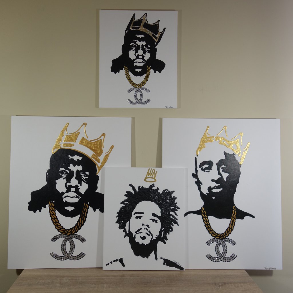 1024x1024 J.cole Large Crown 16x20 Tiffany Ussery Artwork - Crown Painting