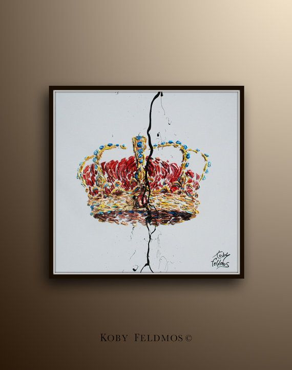 570x724 Crown Painting 40, Original Artwork Painting, Extremely Unique - Crown Painting