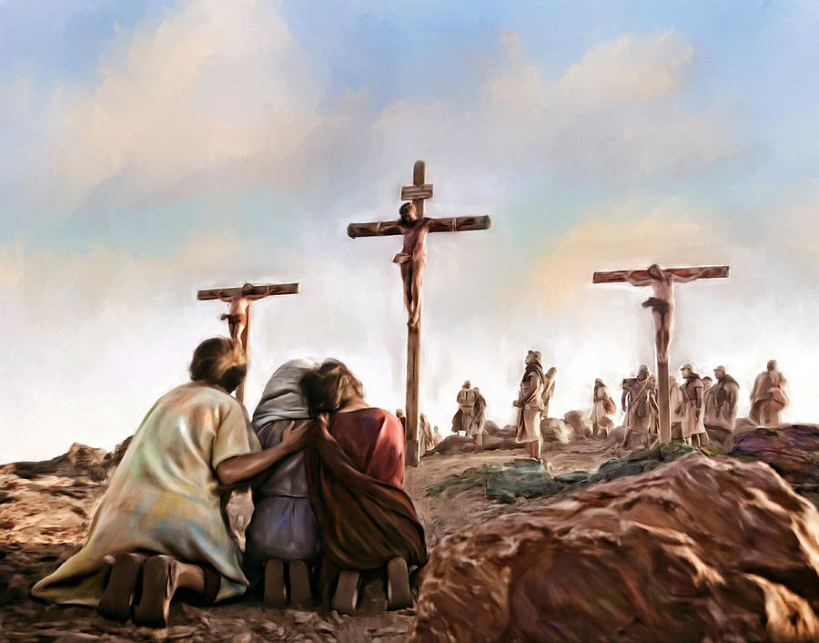 900x706 Crucifixion Religion Jesus Christ Art Painting Painting By Andres - Crucified Jesus Painting