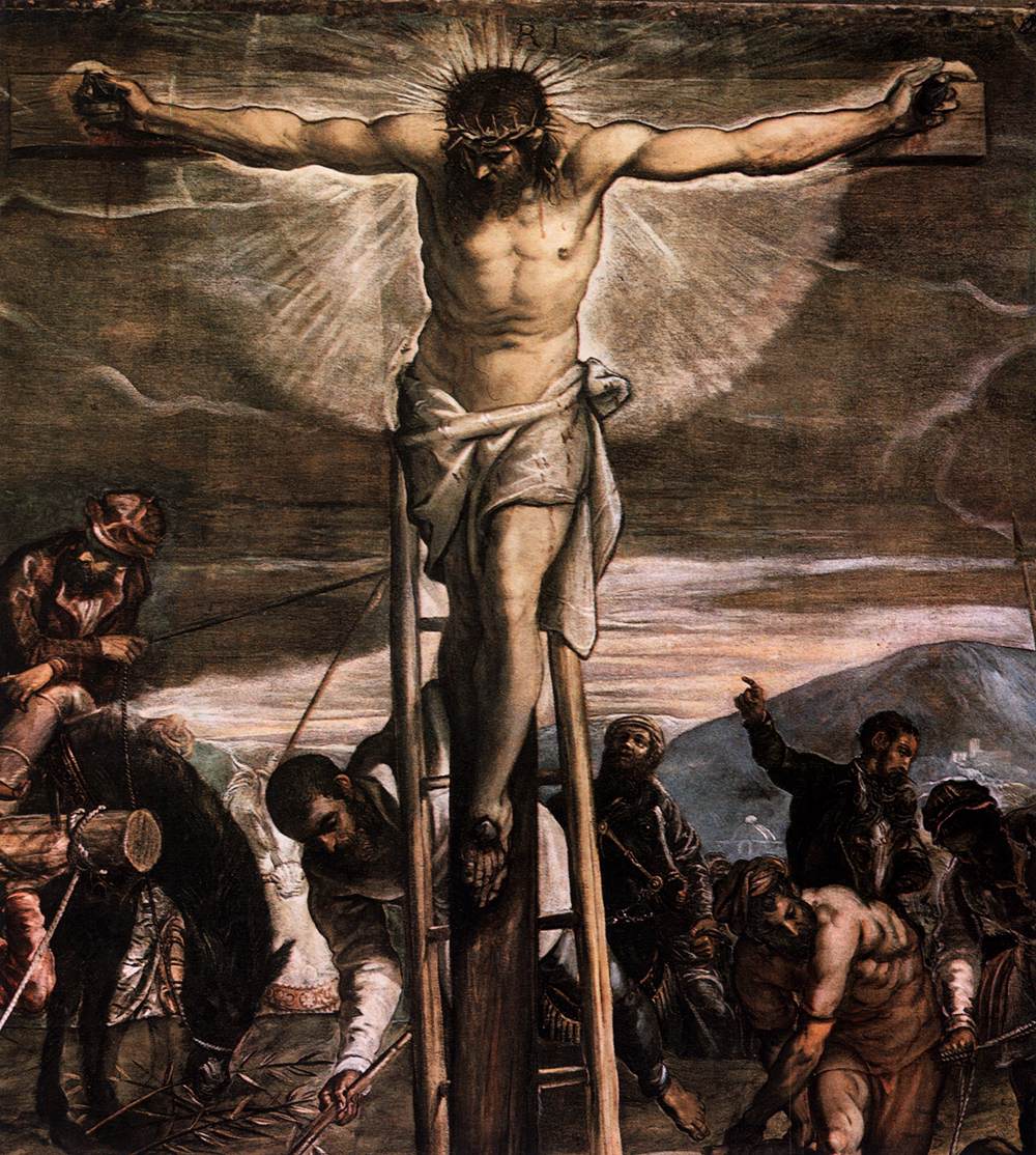 1000x1114 Crucifixion With A Capital - Crucified Jesus Painting