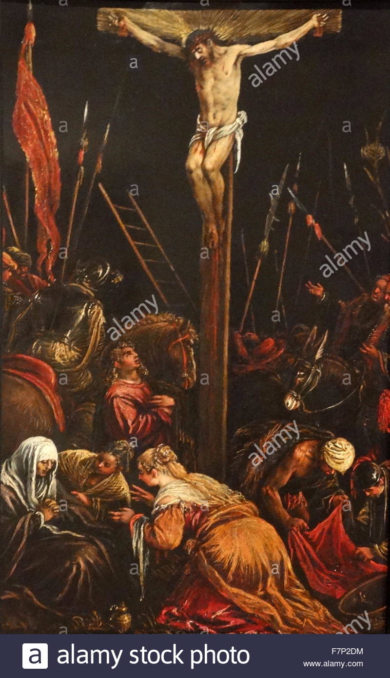 800x1390 Painting Depicting The Calvary And Crucifixion Of Jesus Christ By - Crucified Jesus Painting