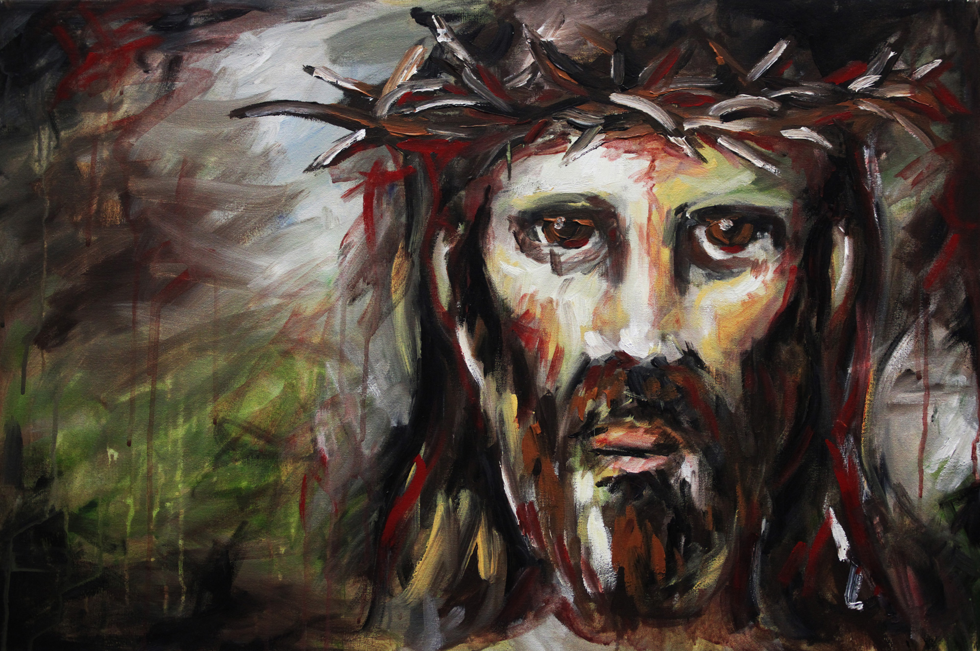 2000x1328 The Crucified Christ - Crucified Jesus Painting