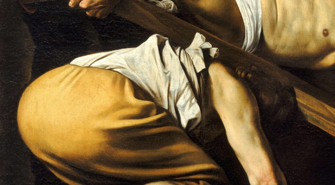 672x372 Caravaggio Notes Magazine - Crucifixion Of St Peter Painting