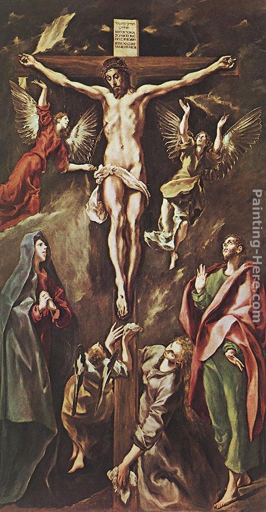 519x1000 El Greco The Crucifixion Painting Best Paintings For Sale - Crucifixion Painting
